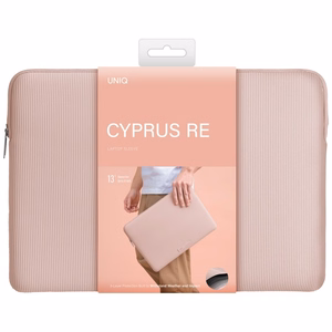 Uniq Cyprus Ridge Edition ūdensizturīgs neoprēna 14" klēpjdatora apvalks - rozā