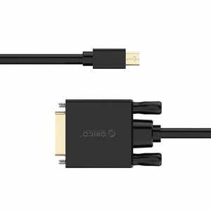 Orico XD-MDTD Mini DisplayPort–DVI, Full HD 60 Hz kabelis, 2 m – melns