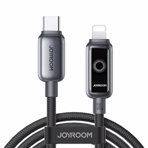 Joyroom S-A55 StarFlight USB-C–Lightning kabelis, 30 W, 1,2 m, melns