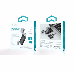 Devia card reader 2in1 EL239 USB/USB-C 2.0 black