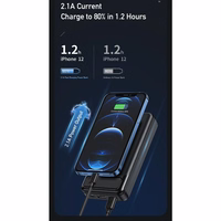 Ārējā baterija Power Bank Awei P6K 5V/2.1A 20000mAh melna