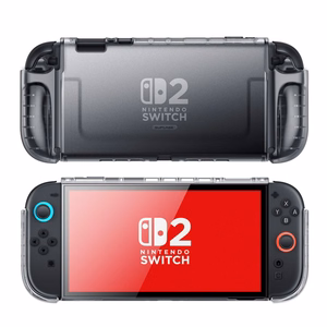 Supcase Crystal apvalks Nintendo Switch 2 - caurspīdīgi melns