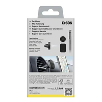 SBS TESUPPUNIVAIRMAG magnētiskais viedtālruņa turētājs, paredzēts gaisa ventilācijai - melns