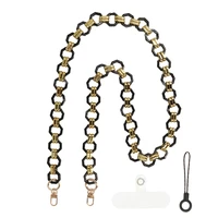 Telefona siksniņa 0809 melns-zeltains