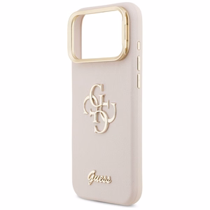 Guess Grained Big 4G & Stand Camera Case for iPhone 17 Pro Max - Pink