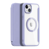 Dux Ducis Skin X Pro Magnētiskais Atveramais MagSafe apvalks iPhone 15 Plus - violets