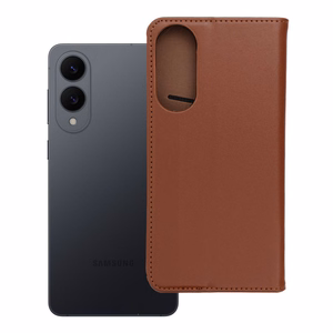 Чехол-книжка для Samsung S25 EDGE Smart Pro Book кожаный коричневый