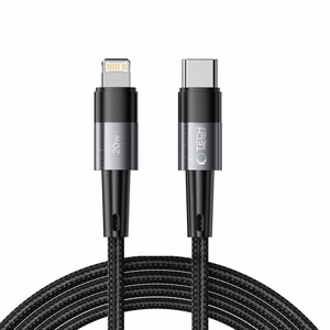 Tech-Protect UltraBoost Lightning / USB-C PD 20W 3A 2m kabelis - pelēks
