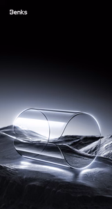 Benks Aizsargstikls Glass Warrior safīra danga LS65 iPhone 16 Pro Max ar plānu malu melns (m)