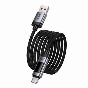 Data Cable with digital display USB A to USB C Hoco PD 6A 100W 1,2 m U148 black