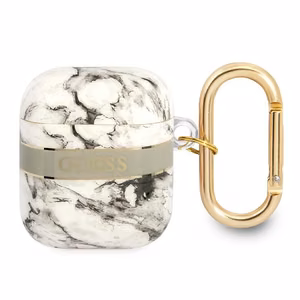 Guess GUA2HCHMAG AirPods apvalks pelēks/pelēks Marmora Siksniņu kolekcija