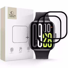 Tech-Protect Aizsargstikls Flex+ Hybrid Glass 2 gab. paredzēts Xiaomi Redmi Watch 5 - melns