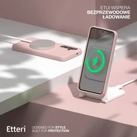 Etteri Silikona Mag maciņš for Samsung Galaxy S25 gaiši rozā