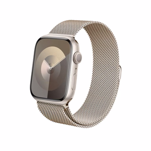 Crong Milano Steel nerūsējošā tērauda siksniņa Apple Watch 38 / 40 / 41 / 42 mm, “Champagne” krāsā