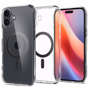 Spigen Ultra Hybrid MagSafe Carbon Fiber apvalks iPhone 16 – tumši pelēka