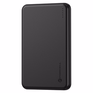 Forcell F-Energy Slim F5K9 ārējais akumulators, saderīgs ar MagSafe, 5000 mAh, 15 W, QC 4.0, PD 3.0, melns
