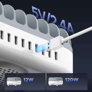 Orico DUK-10P-V1 viedā uzlādes stacija 10x USB-A balta
