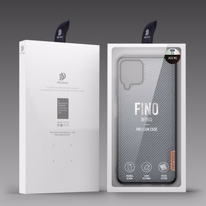 Dux Ducis Fino apvalks pārklāts ar neilona materiālu Samsung Galaxy A22 4G pelēks