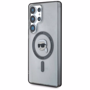 Viedtālruņa apvalks Karl Lagerfeld Button Karl Head Printed Logo Magnētiskais Samsung Galaxy S25 Ultra melns