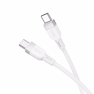 Kabelis USB C uz USB C Hoco 3A 60W silikona 1 m X109 balts