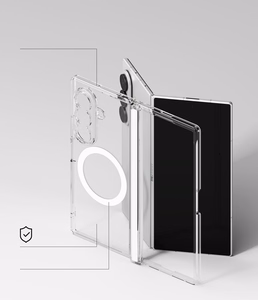 Ringke Fusion Flap Magnetic MagSafe maciņš modelim Samsung Galaxy Z Fold 8 Ultra – caurspīdīgs