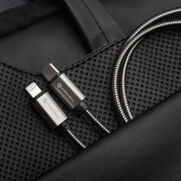 FORCELL F-ENERGY Metal C239 kabelis Type-C uz Type-C PD QC4.0 5A 100W E-mark 1 m sudrabains