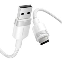 USB 2.0 A uz USB-C 3A kabelis Vention CTNWF 1M (balts)