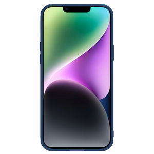 Nillkin CamShield ādas S apvalks iPhone 14 Plus ar kameras vāciņu zils