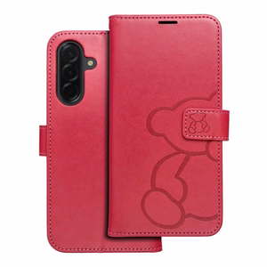 MEZZO grāmatas apvalks SAMSUNG A36 5G lācītis violeta