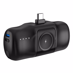 Внешний аккумулятор Wozinsky (WF16-YCS) USB-C + зарядка Apple Watch 5000mAh (20W) чёрный