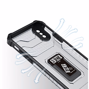 Crystal Ring Case прочный защитный чехол с подставкой для iPhone XS Max красный