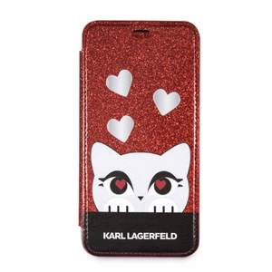 Karl Lagerfeld Valentine iPhone X/XS viedtālruņa apvalks - sarkans