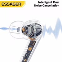 Bluetooth austiņas Essager "TWS" baltas (dubultā trokšņa slāpēšana / Bluetooth 5.3)