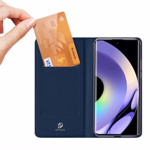 Dux Ducis Skin Pro Case for Realme 10 Pro Flip Card Wallet Stand Blue