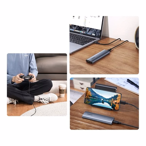 Ugreen M.2 SSD korpuss USB 3.2 Gen 2 (SuperSpeed USB 10 Gbps) + USB Type-C kabelis 0,5m pelēks (CM400 10902)