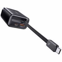 Tīkla lādētājs USAMS Xiang Series CC296 30W 1xUSB-C 1xUSB-A + USB-C kabelis balts