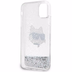 Karl Lagerfeld KLHCN61LNCHCS iPhone 11/XR серебряный/серебряный жёсткий чехол Glitter Choupette Head