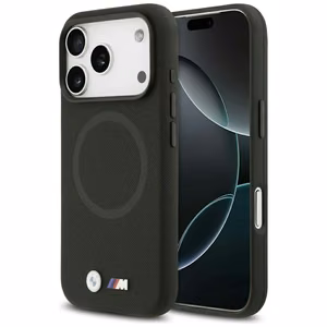 BMW M FW Metal Logo Magnētiskais apvalks iPhone 17 Pro - melns