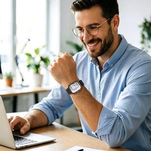 Tech-Protect neilona siksniņa Huawei Watch Fit 3 / 4 / 4 Pro / 5 / 5 Pro - melna