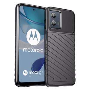 Thunder viedtālruņa apvalks Motorola Moto G53 silikona bruņu apvalks melns