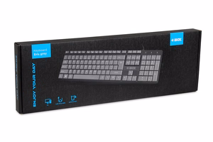 iBOX Eris USB tastatūra, pelēka/melna