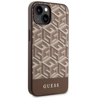 Guess GUHMP14SHGCFSEW iPhone 14 / 15 /13 6.1" brūns/brūns hardcase GCube Stripes MagSafe