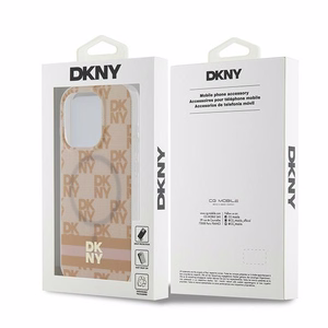 DKNY IML Checkered Mono Pattern & Printed Stripes MagSafe чехол для iPhone 13 Pro / 13 - розовый
