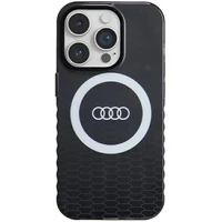 Audi IML Big Logo Magnētiskais apvalks iPhone 14 Pro - melns