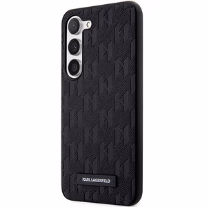 Karl Lagerfeld KLHCS23SSAKLHPK S23 S911 жёсткий чехол чёрный/чёрный Saffiano Mono с металлическим логотипом