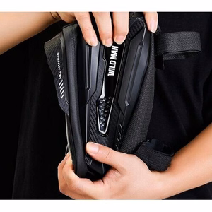 WILDMAN ceļojumu soma velosipēda rāmim ar rāvējslēdzēju, 2L (4 "- 7"), M30, melna