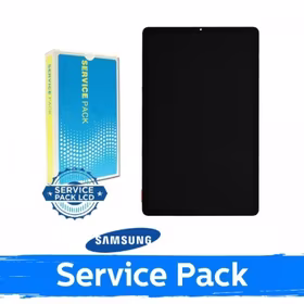 LCD Displejs Saderīgs ar Samsung P610 / P615 / P613 / P619 / P620 / P625 Tab S6 Lite 2020 (2022 / 2024) Melns (Service Pack)