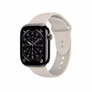 Ремешок Crong Liquid из жидкого силикона для Apple Watch 38/40/41/42 мм, каменно-бежевый