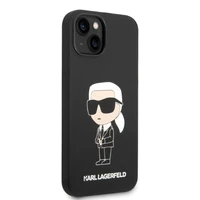 Karl Lagerfeld silikona Ikonik viedtālruņa apvalks iPhone 14 Plus - melns