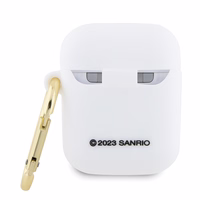 Hello Kitty Silikona 3D Kitty galvas viedtālruņa apvalks AirPods 1/2 - Balta